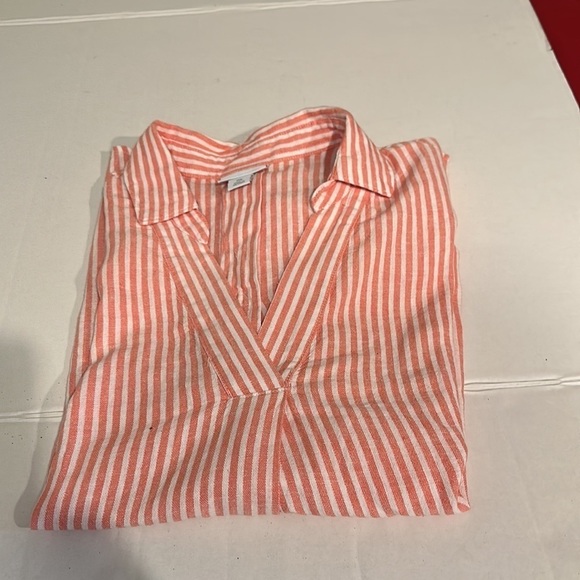 Liz Claiborne orange and white striped top NEW - Picture 9 of 9